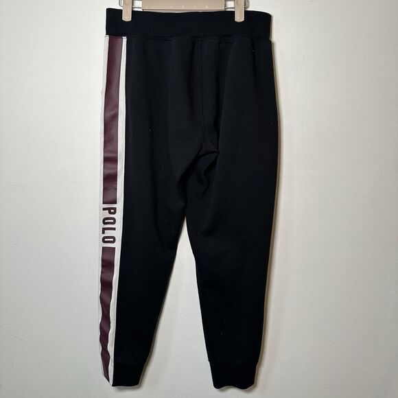 Polo Ralph Lauren Women’s Size Medium Side Logo Stripes Black Jogger Pants Gym - Picture 8 of 8